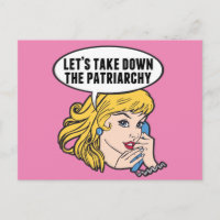 Chica de arte pop feminista divertido retro