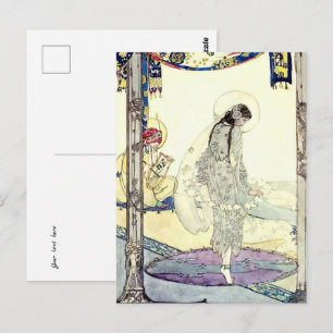 Postal Chica de baile vintage de Jessie M. King