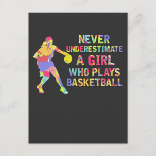 Postal Chica de baloncesto Colorful Athlete