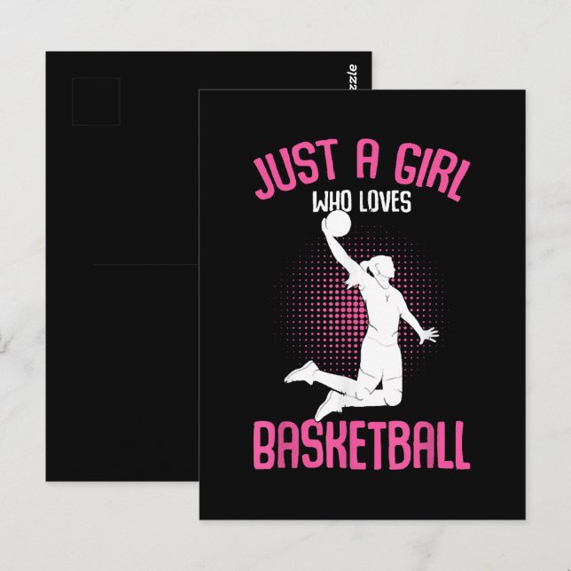 Postal Chica de Baloncesto Mujeres (Anverso / Reverso)