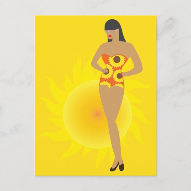 Postal Chica de bikini (Anverso)