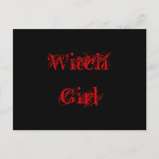 Postal Chica de brujas