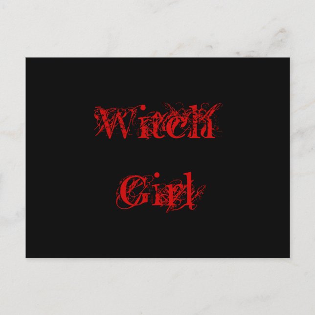 Postal Chica de brujas (Anverso)