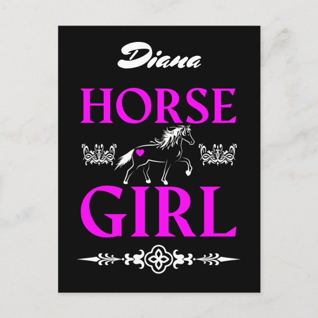 Postal Chica de Caballo con Nombre  (Anverso)