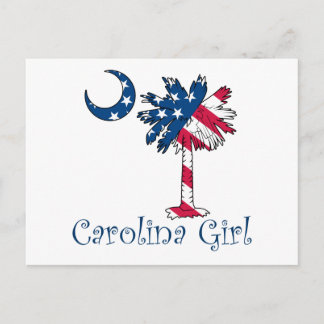 Postal Chica de Carolina de la Bandera de Estados Unidos