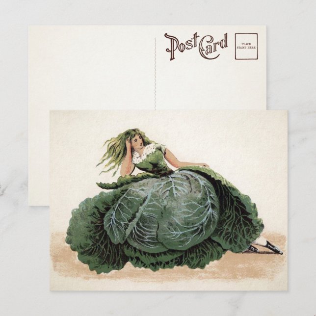 Postal Chica de col victoriana (Anverso / Reverso)