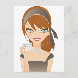 Postal Chica de compras