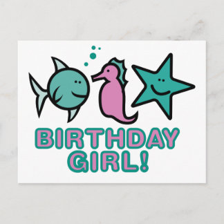 Postal ¡Chica de cumpleaños!