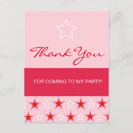 Postal Chica de cumpleaños de Star, gracias