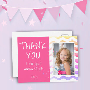Postal Chica de cumpleaños. Gracias.