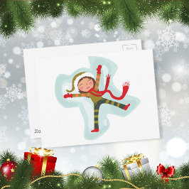 Postal Chica de Cute Snow Angel