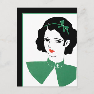 Postal Chica de Deco en verde