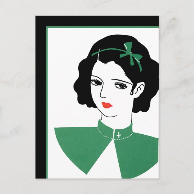 Postal Chica de Deco en verde (Anverso)