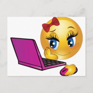 Postal Chica de Emoji para portátiles