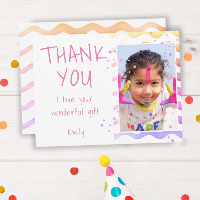 Postal Chica de fotos de niños coloridos Cumpleaños Graci (Subido por el creador)