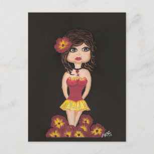 Postal Chica de fuego Quantum Cutie Chica Post Card