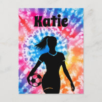 Chica de fútbol Aquarelle personalizada de arcoiri