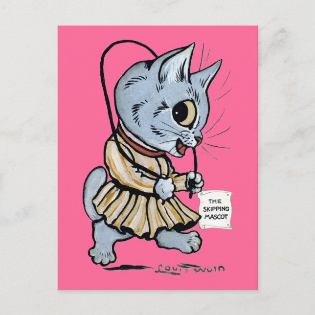 Postal Chica de gato, Louis Wain (Anverso)