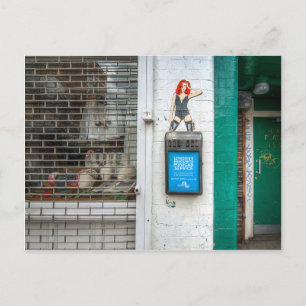 Postal Chica de graffiti de Minicab