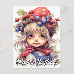 Postal Chica de granja de pequeño campo