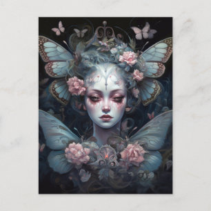 Postal Chica de hadas oscuras Gótico Fantasía arte