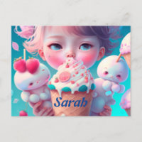 Chica de helado Kawaii