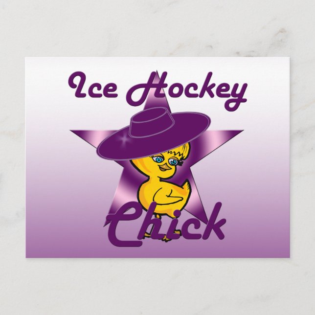 Postal Chica de hockey sobre hielo #9 (Anverso)