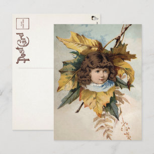 Postal Chica de hoja victoriana 