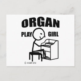 Postal Chica de juego de órganos