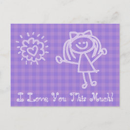 Postal Chica de la figura del stick | Te Amo Tanto