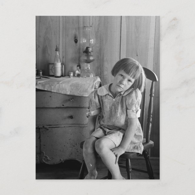 Postal Chica de la Gran Depresión de los años 30 (Anverso)