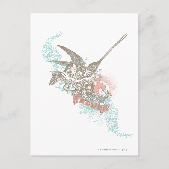 Postal CHICA de la naturaleza PEBBLES™ (Anverso)