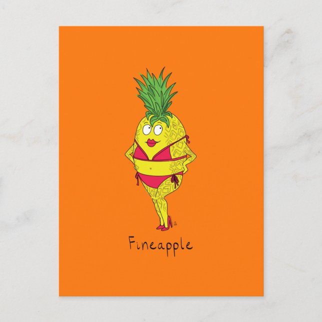 Postal Chica de la vena de la piña de fineapple (Anverso)