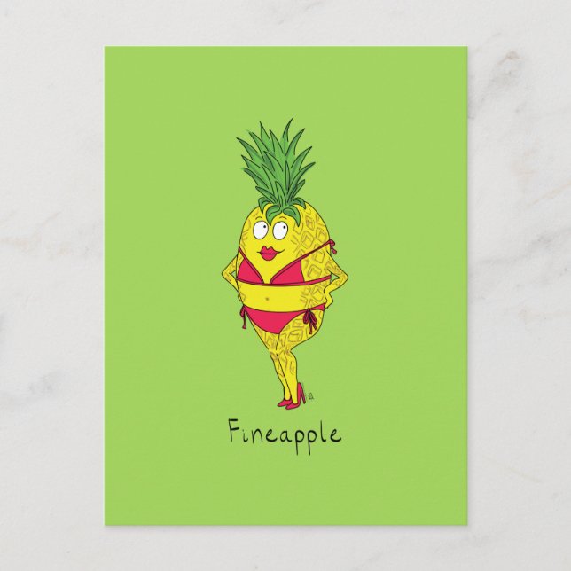 Postal Chica de la vena de la piña de fineapple (Anverso)