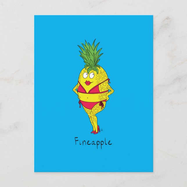 Postal Chica de la vena de la piña de fineapple (Anverso)