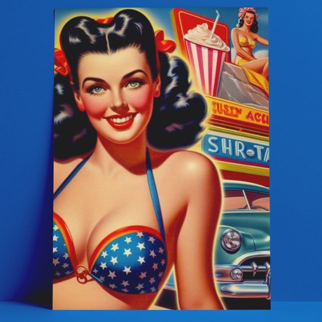 Postal Chica de la vieja escuela de los años 50 (Subido por el creador)