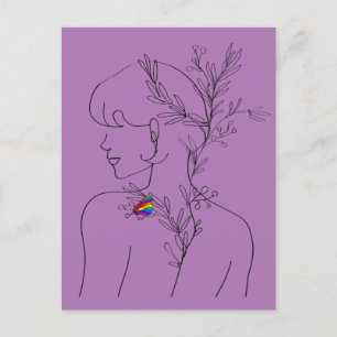 Postal CHICA de mariposa LGBT, Chica Bonito, mejor post d