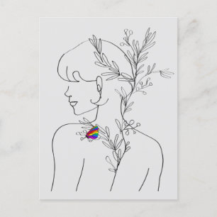 Postal CHICA de mariposa LGBT, Chica Bonito, mejor post d