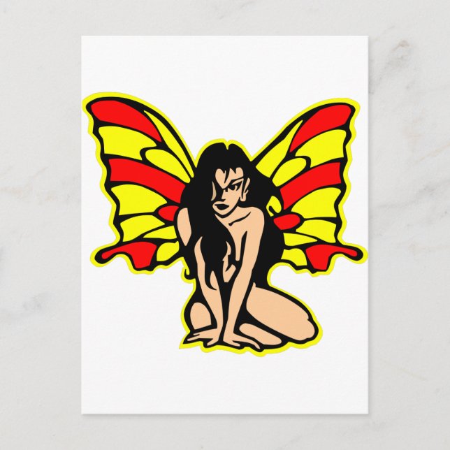 Postal Chica de mariposa Tattoo (Anverso)