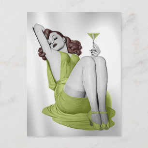Postal Chica de Martini en verde