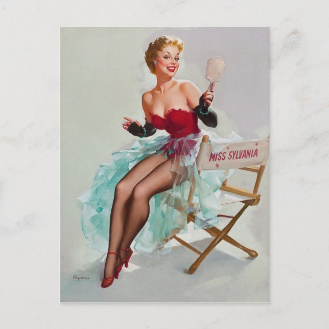 Postal Chica de Miss Sylvania Pin-Up (Anverso)