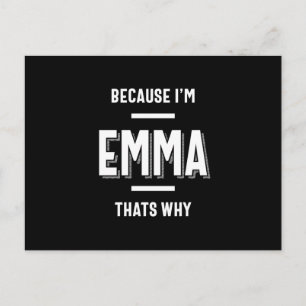 Postal Chica de mujeres personalizadas con nombre de Emma