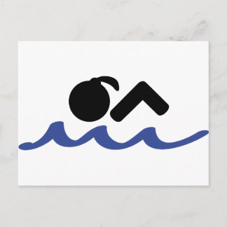 Postal chica de natación