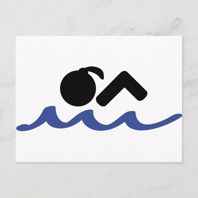 Postal chica de natación (Anverso)