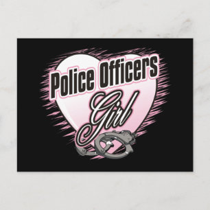 Postal Chica de oficiales de policía