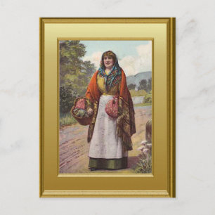 Postal Chica de país irlandés