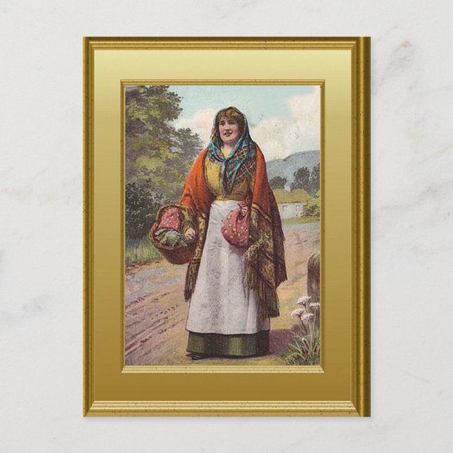 Postal Chica de país irlandés (Anverso)