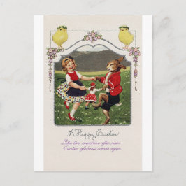 Postal Chica de Pascua Vintage Bunny Chick