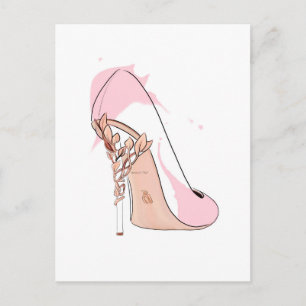 Postal Chica de pelo rubio de moda