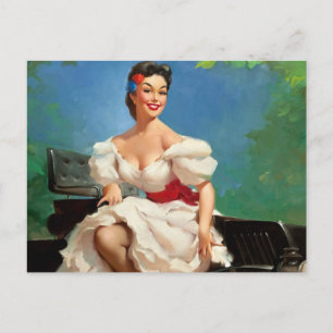 Postal Chica de Pin-Up de México